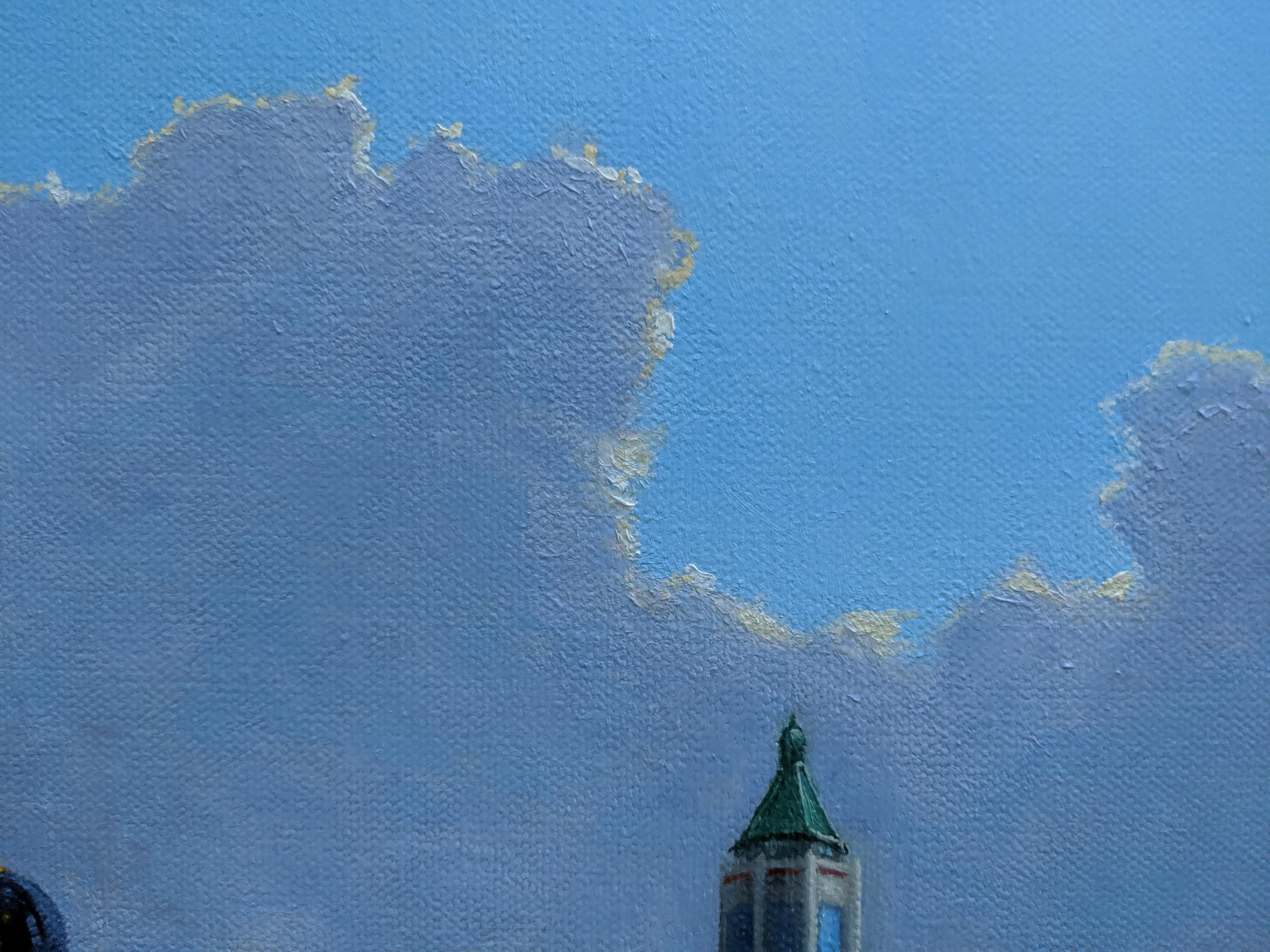 Clouds and Tower Spire Detail