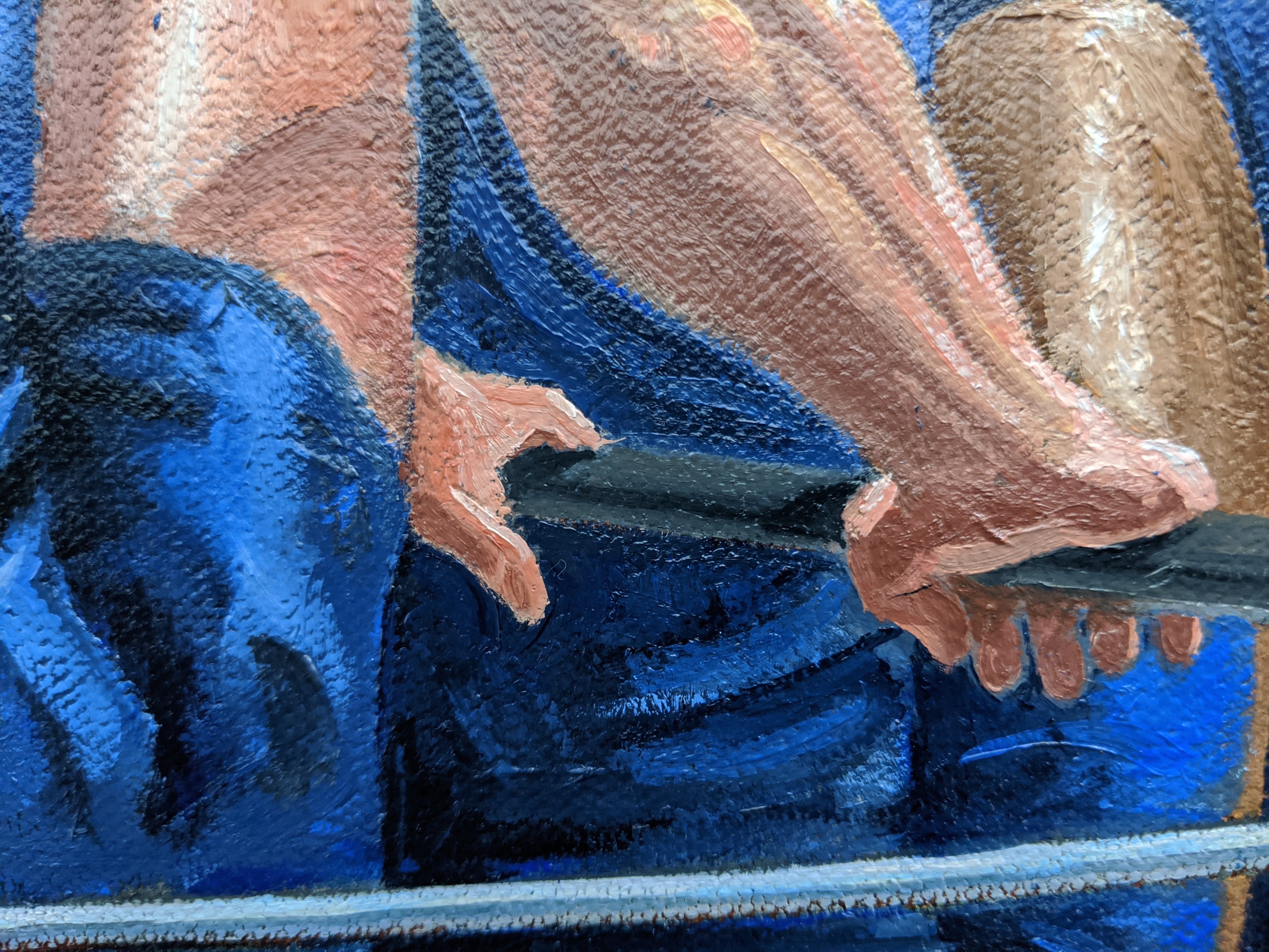 Rowers' Hands Gripping Oars