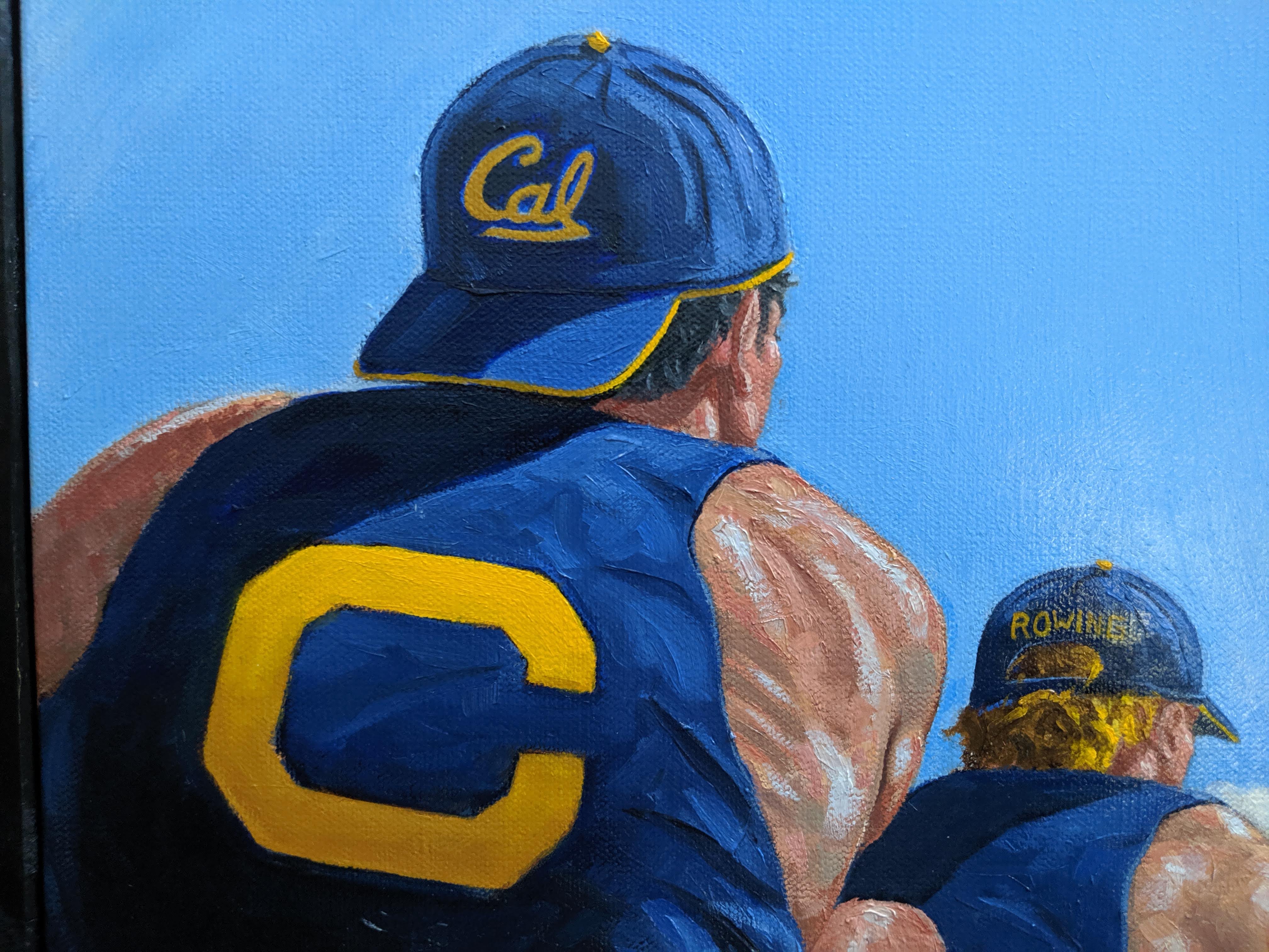 Two Cal Rowers from Behind