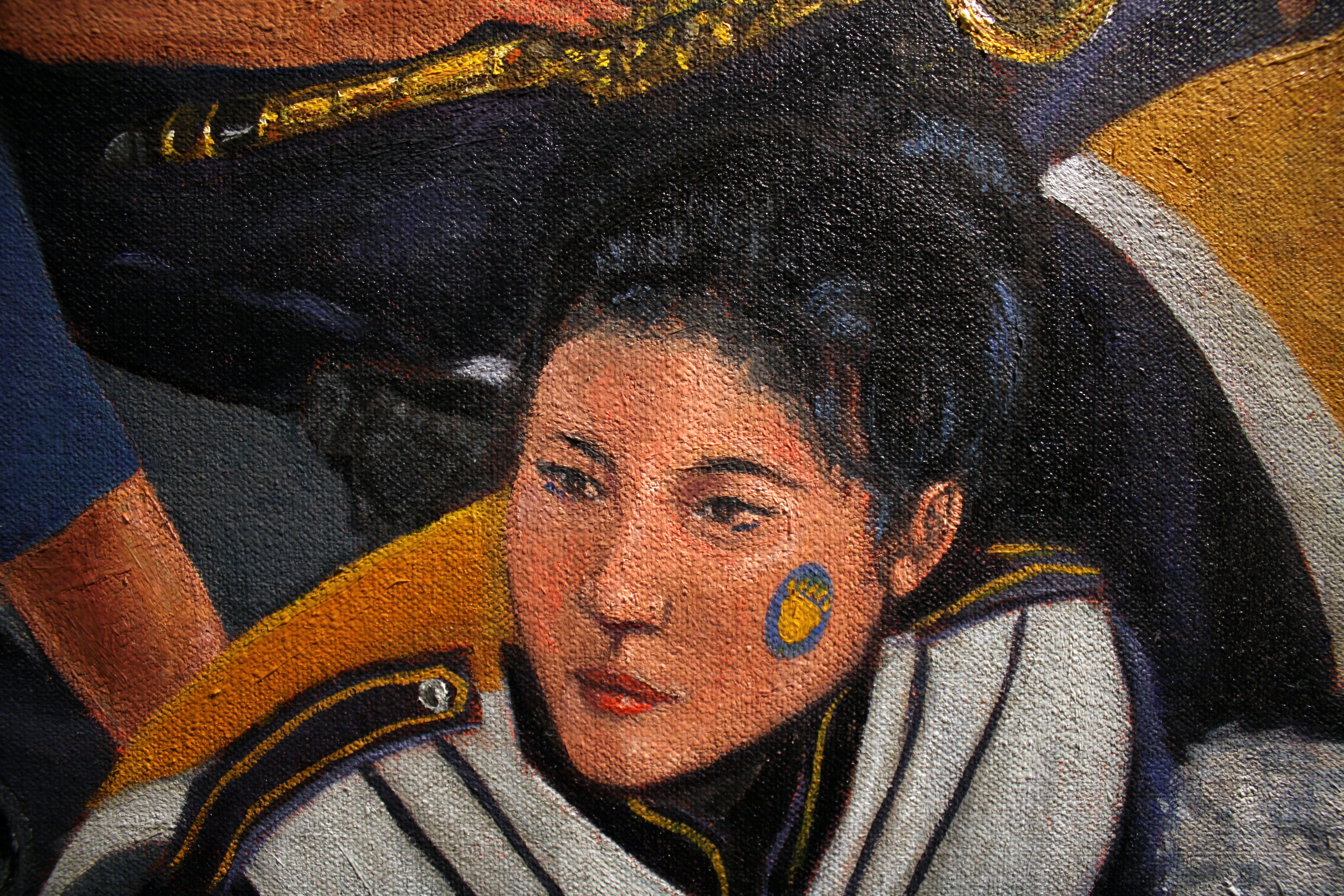 Cal Band Member Face Detail
