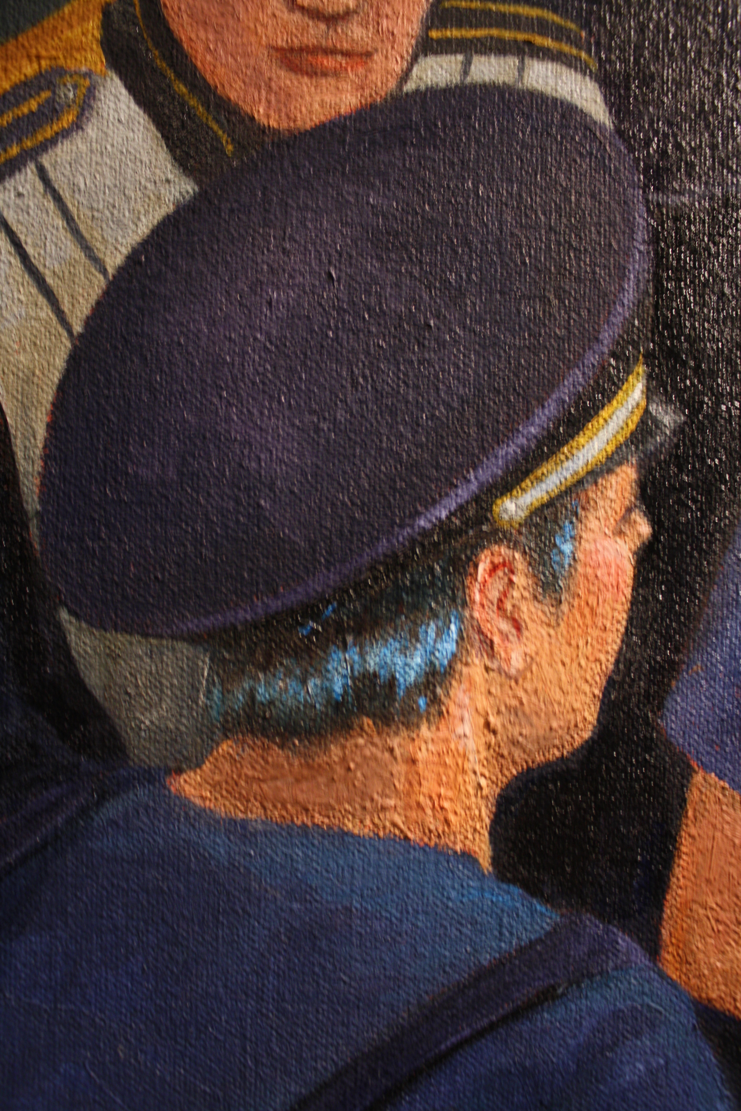 Cal Band Member with Hat from Behind
