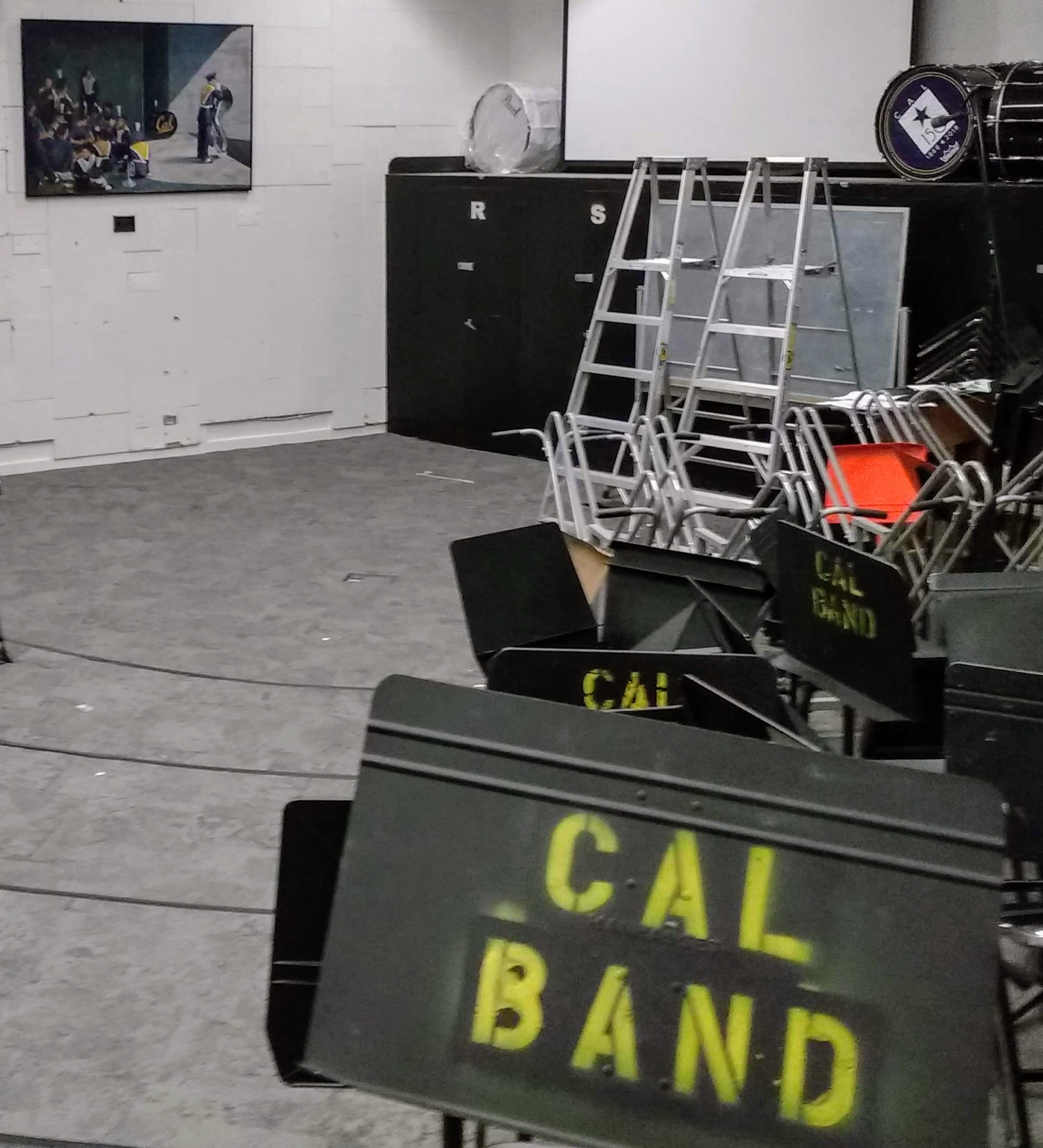 Cal Band Rehearsal Room with Painting