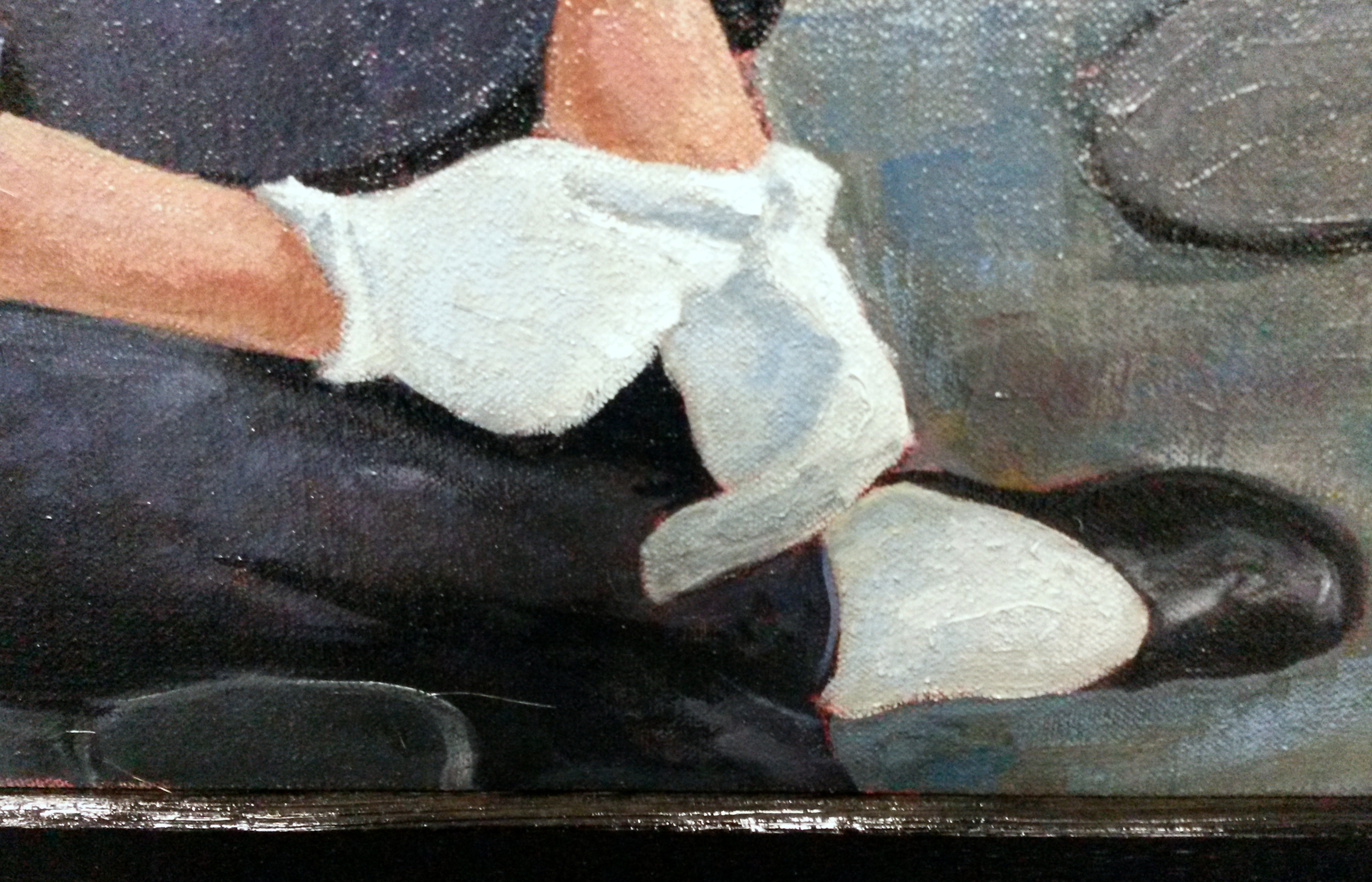 Marching Band Hands in White Gloves