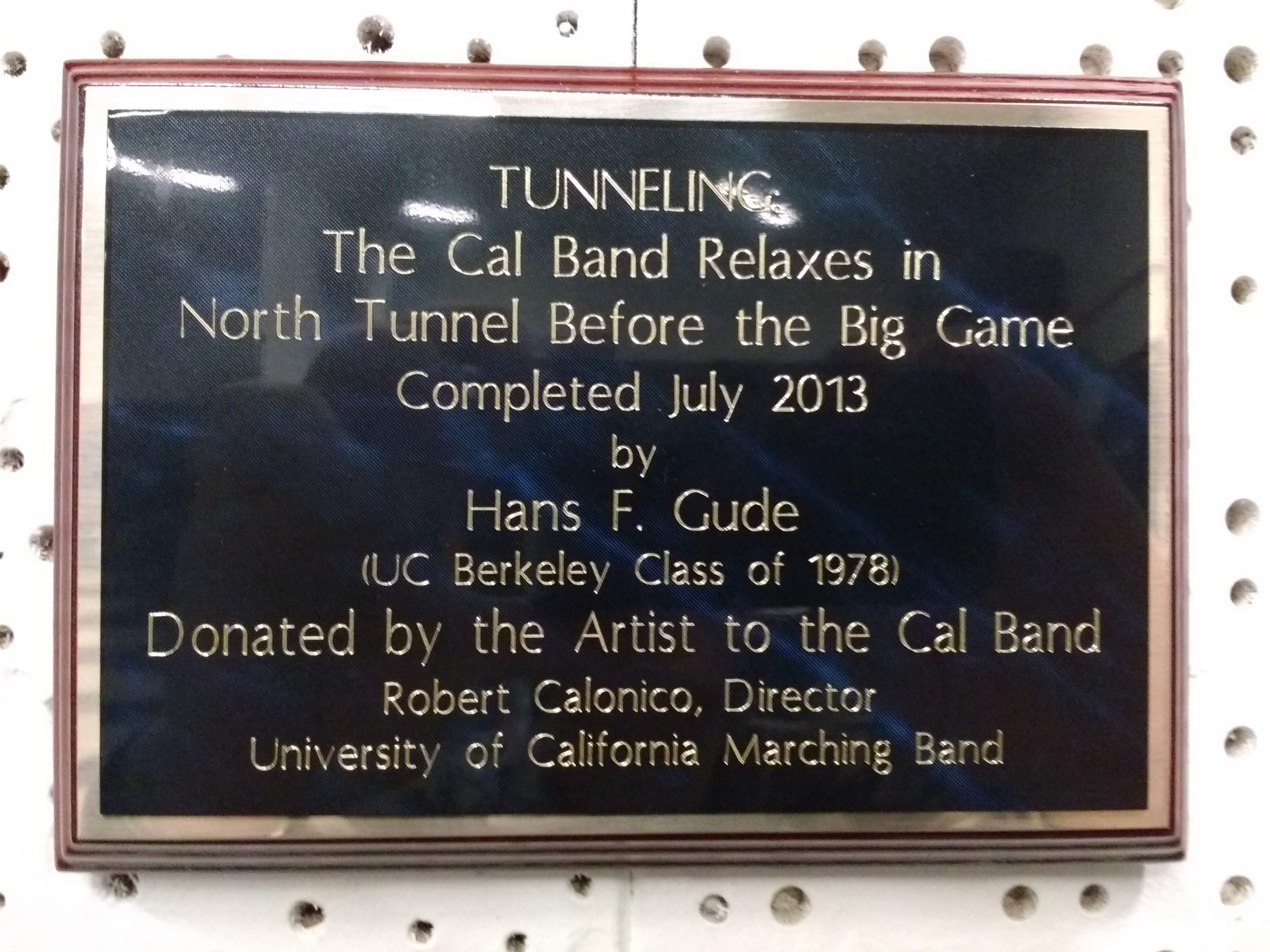 Plaque under the painting.