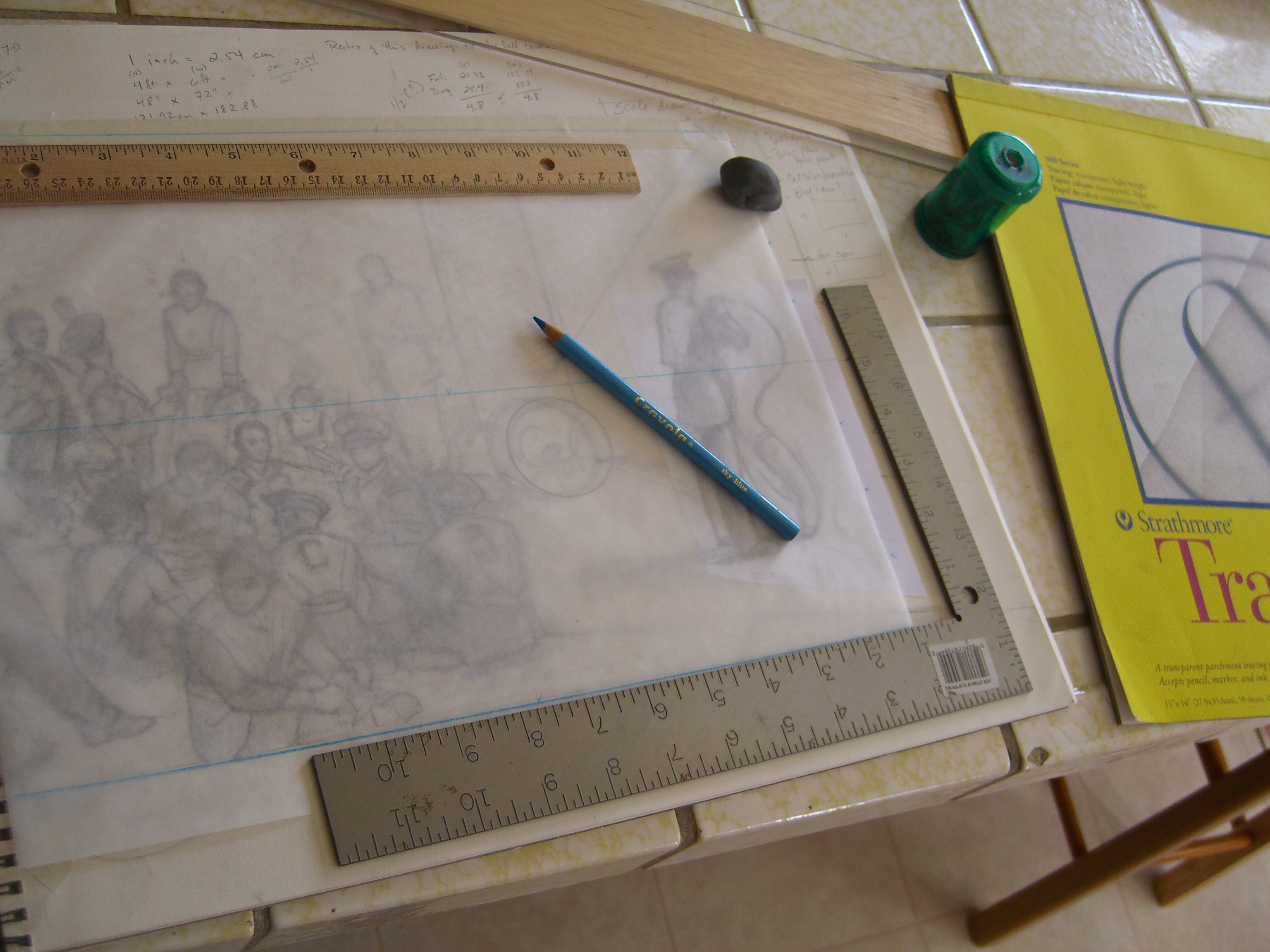 Transferring Cal Band Drawing to Canvas