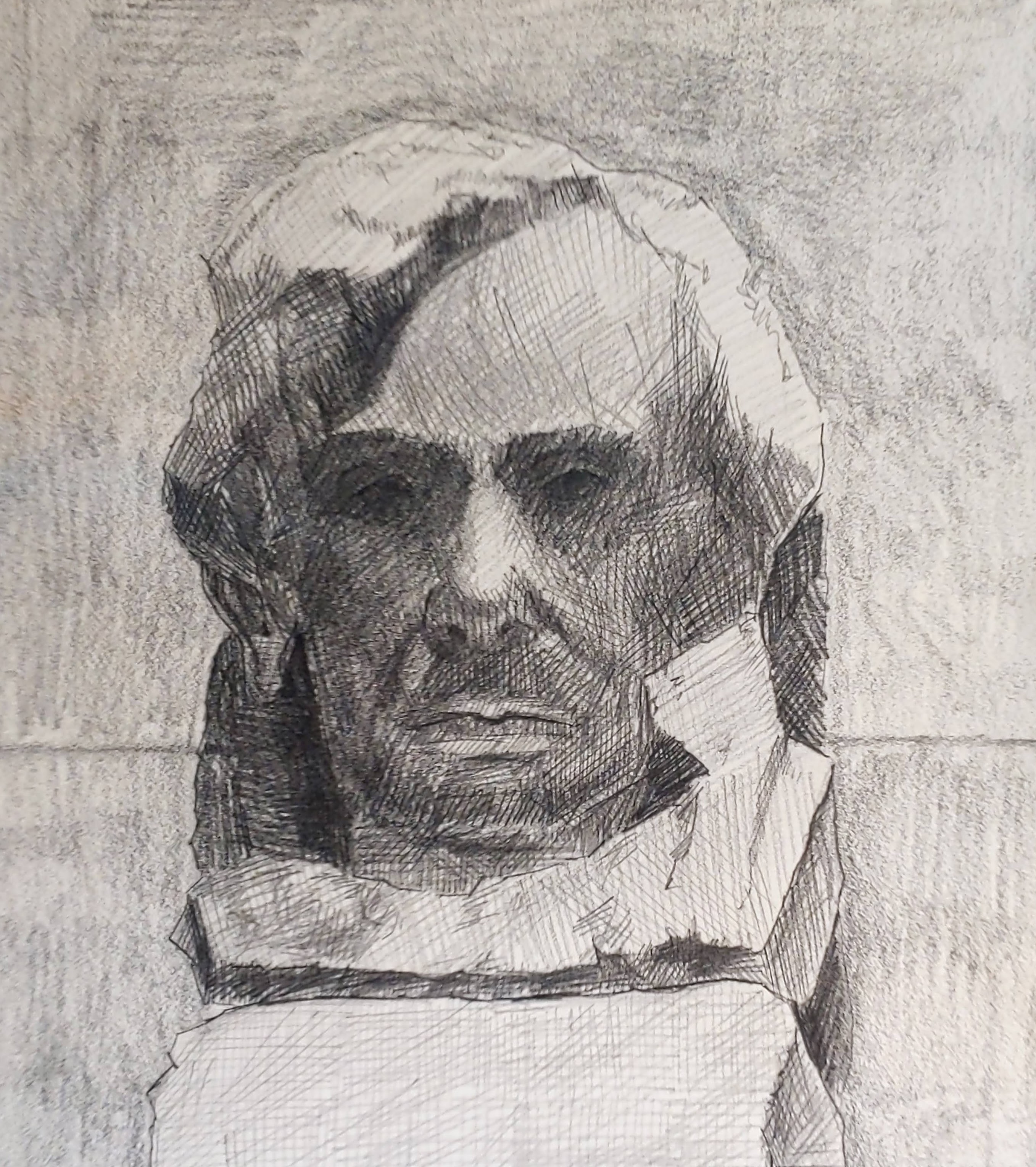 Lincoln bust at the base of Sather Tower (Campanile), University of California, Berkeley