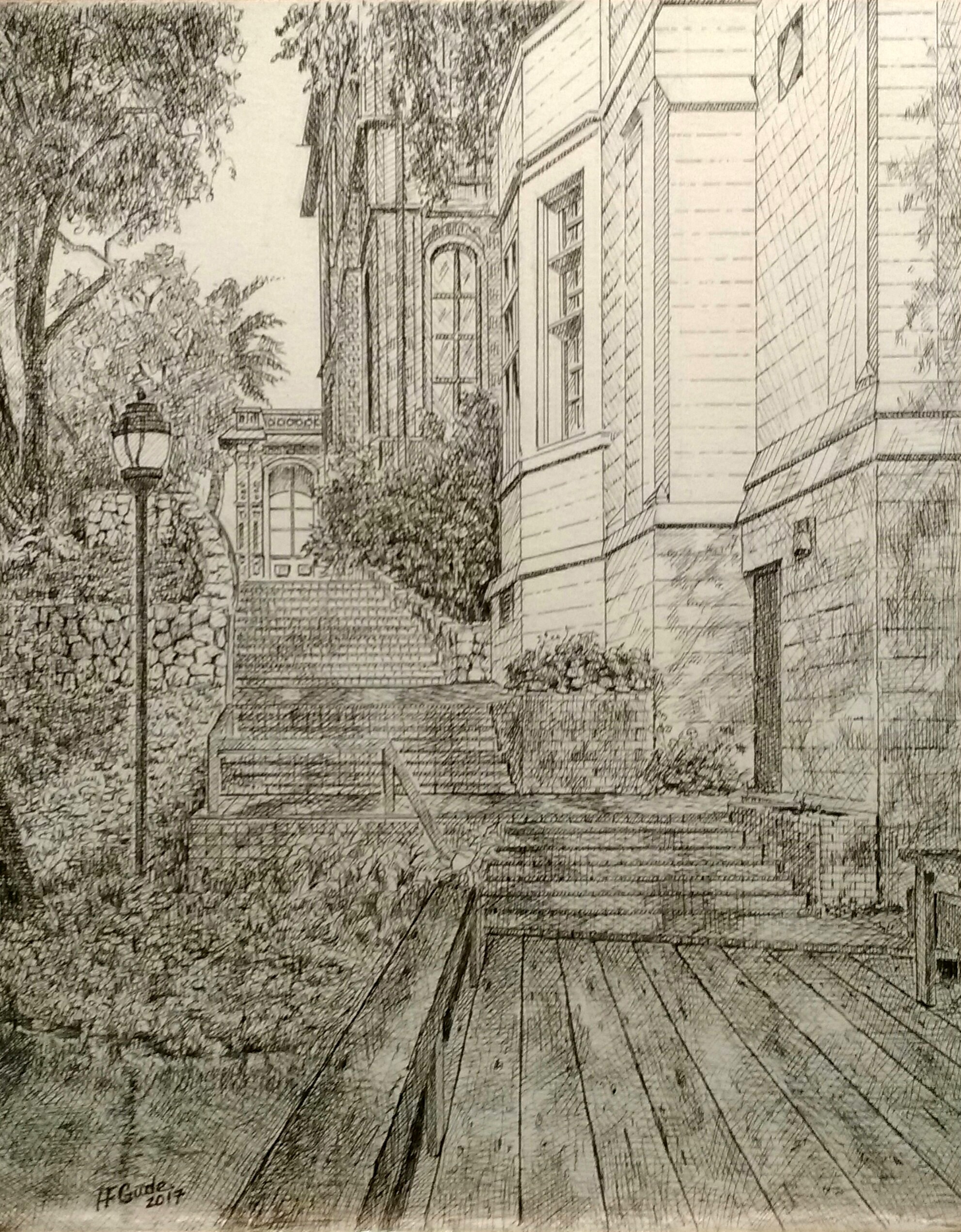 Steps Next to Moses Hall, UC Berkeley