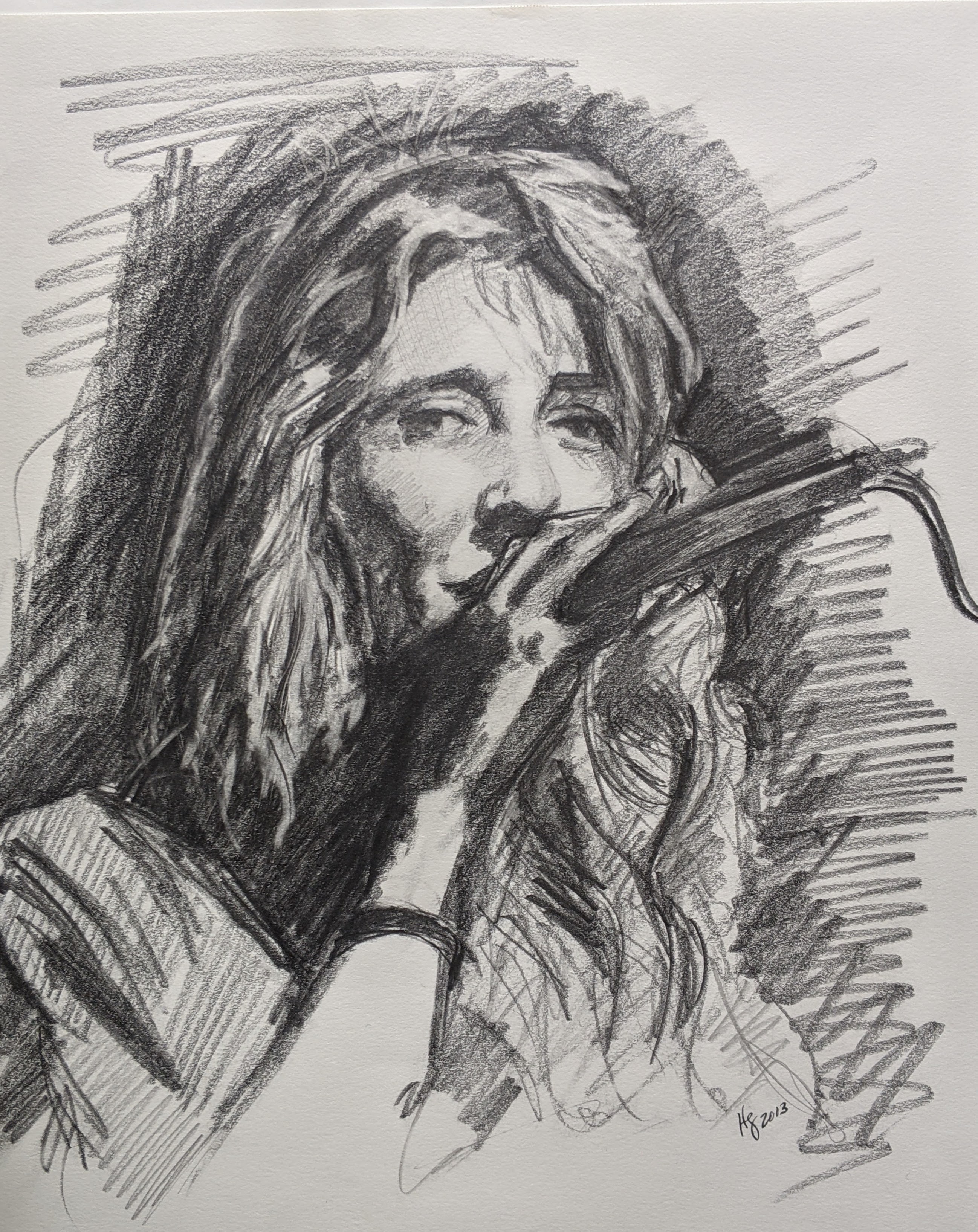 Portrait of Emily with Microphone