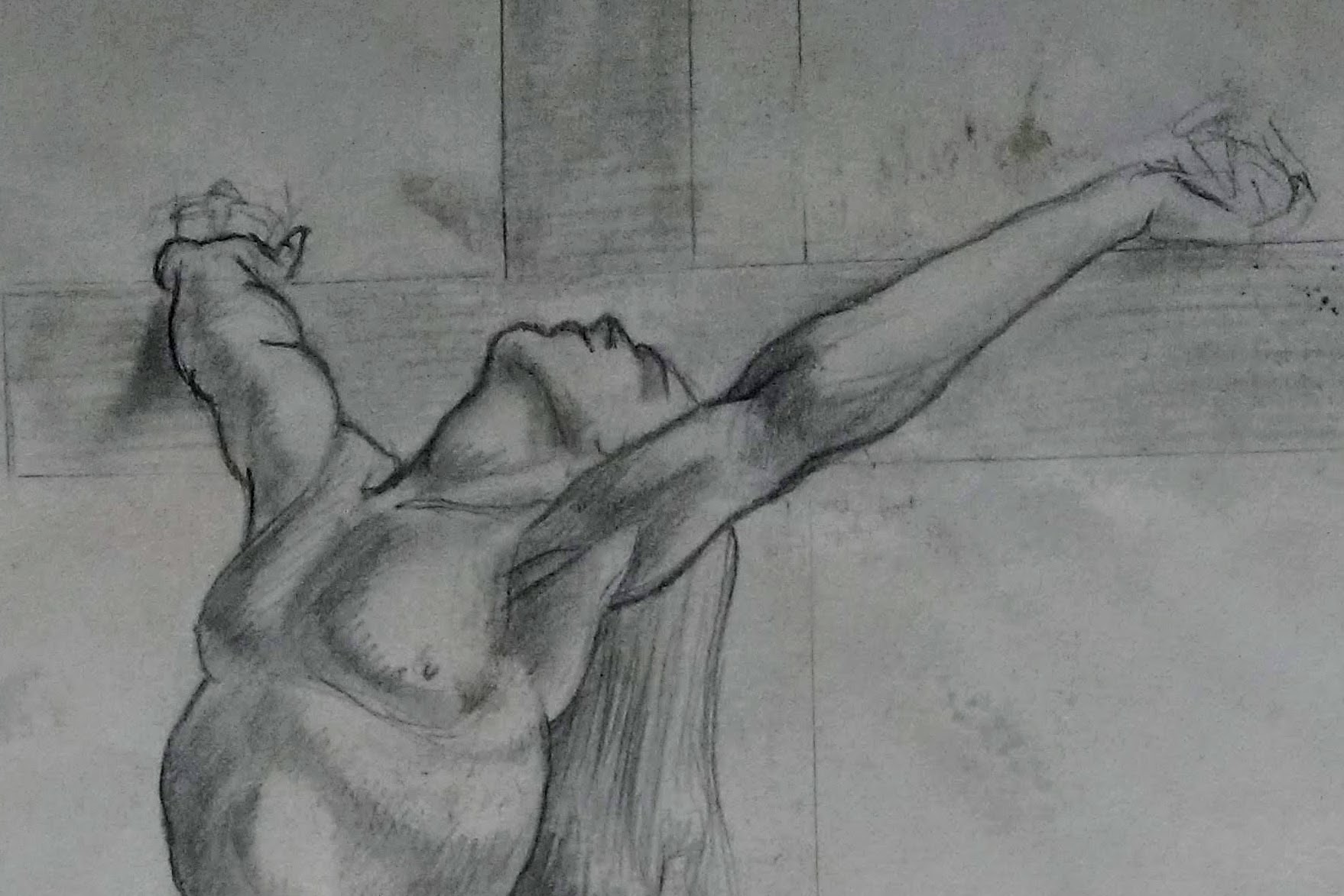Crucifix Study with Arms Raised