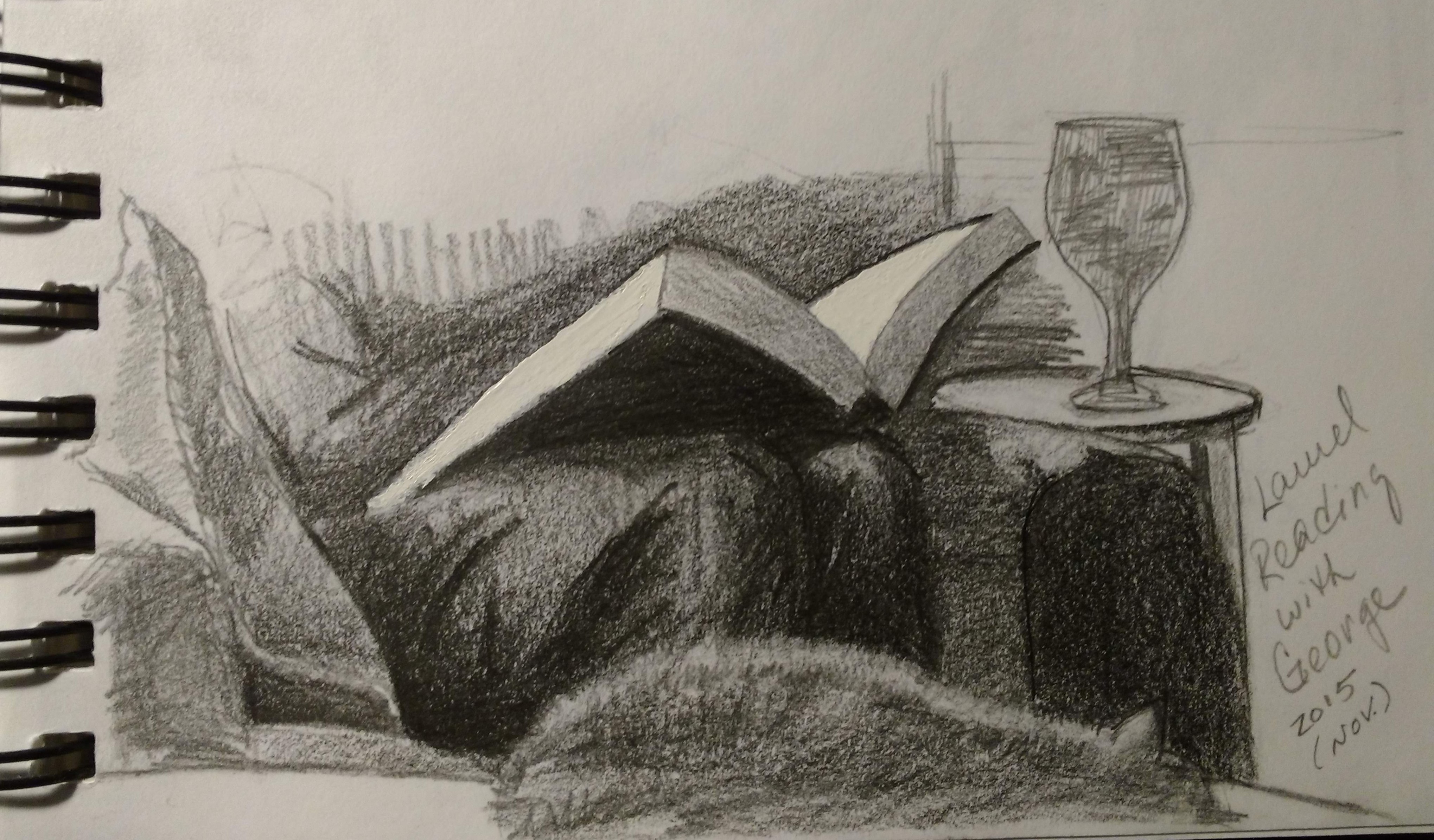 Pencil on Paper with White Gouache Highlights, 8 x 10