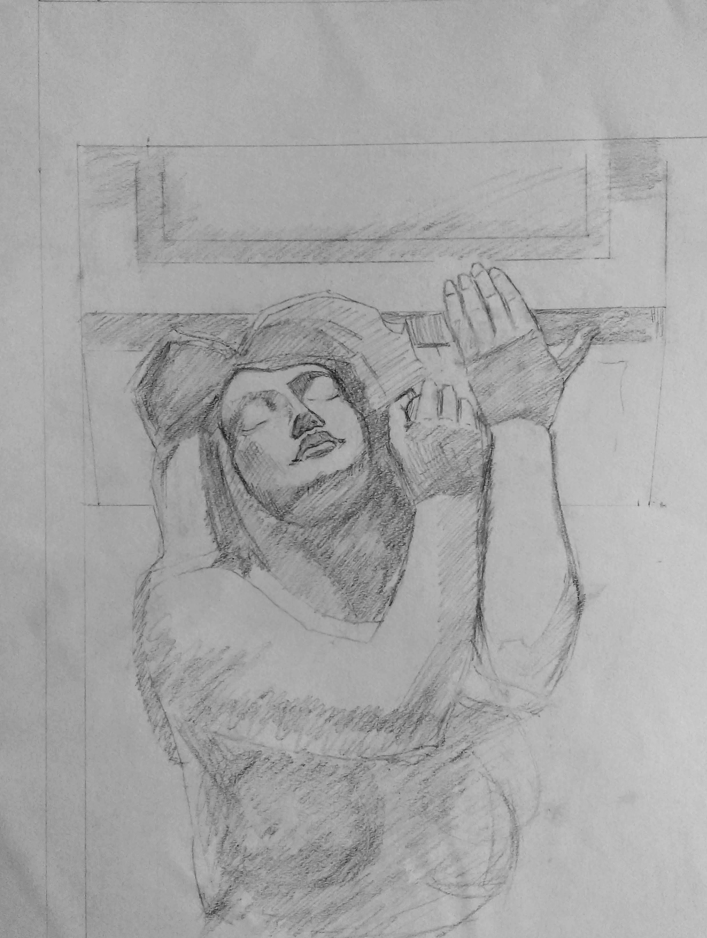 Study of Statues on Facade of Hearst Memorial Mining Building