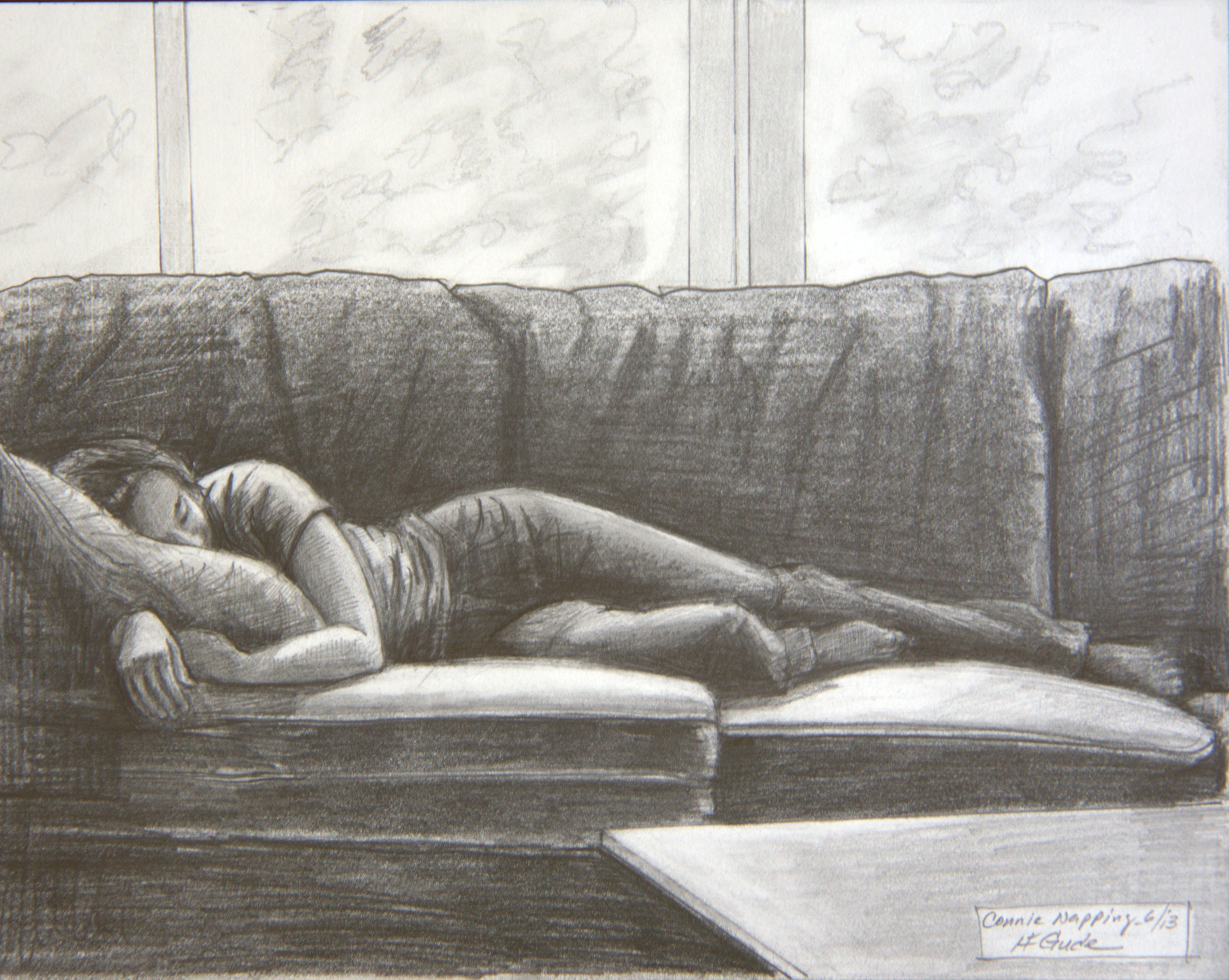 Connie Napping Drawing Study