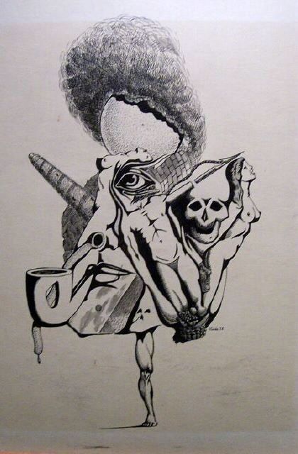 Drawing made during high school library study period 