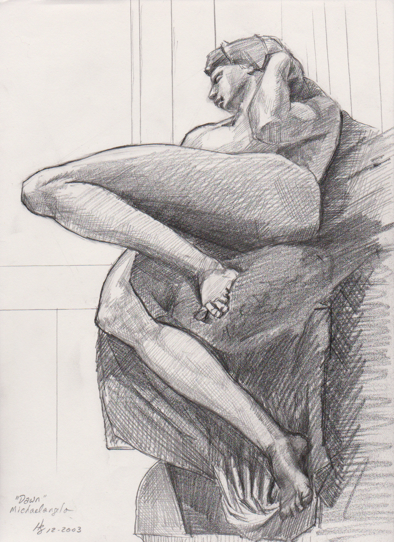 Study After Michelangelo: Dawn