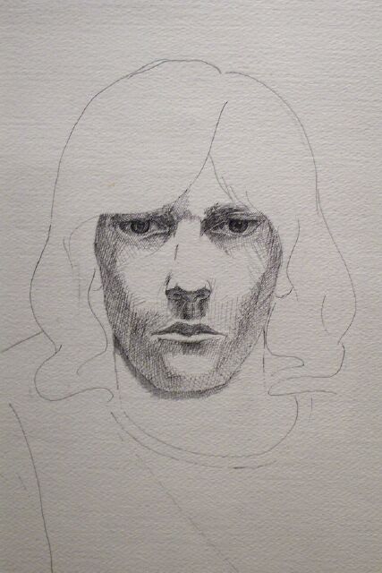 Portrait Study of the Artist with Long Hair