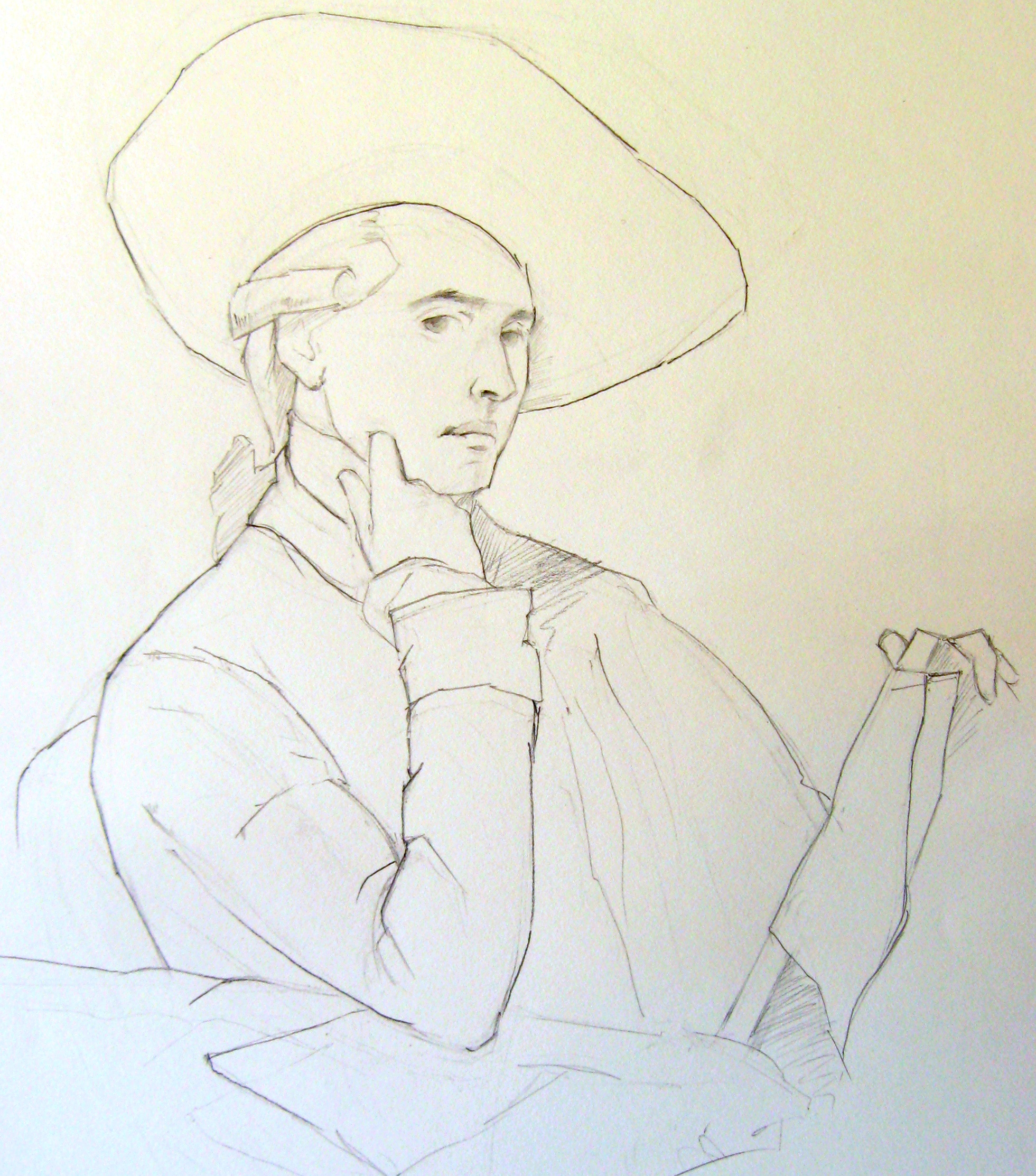 Portrait Study of Young Man in Hat