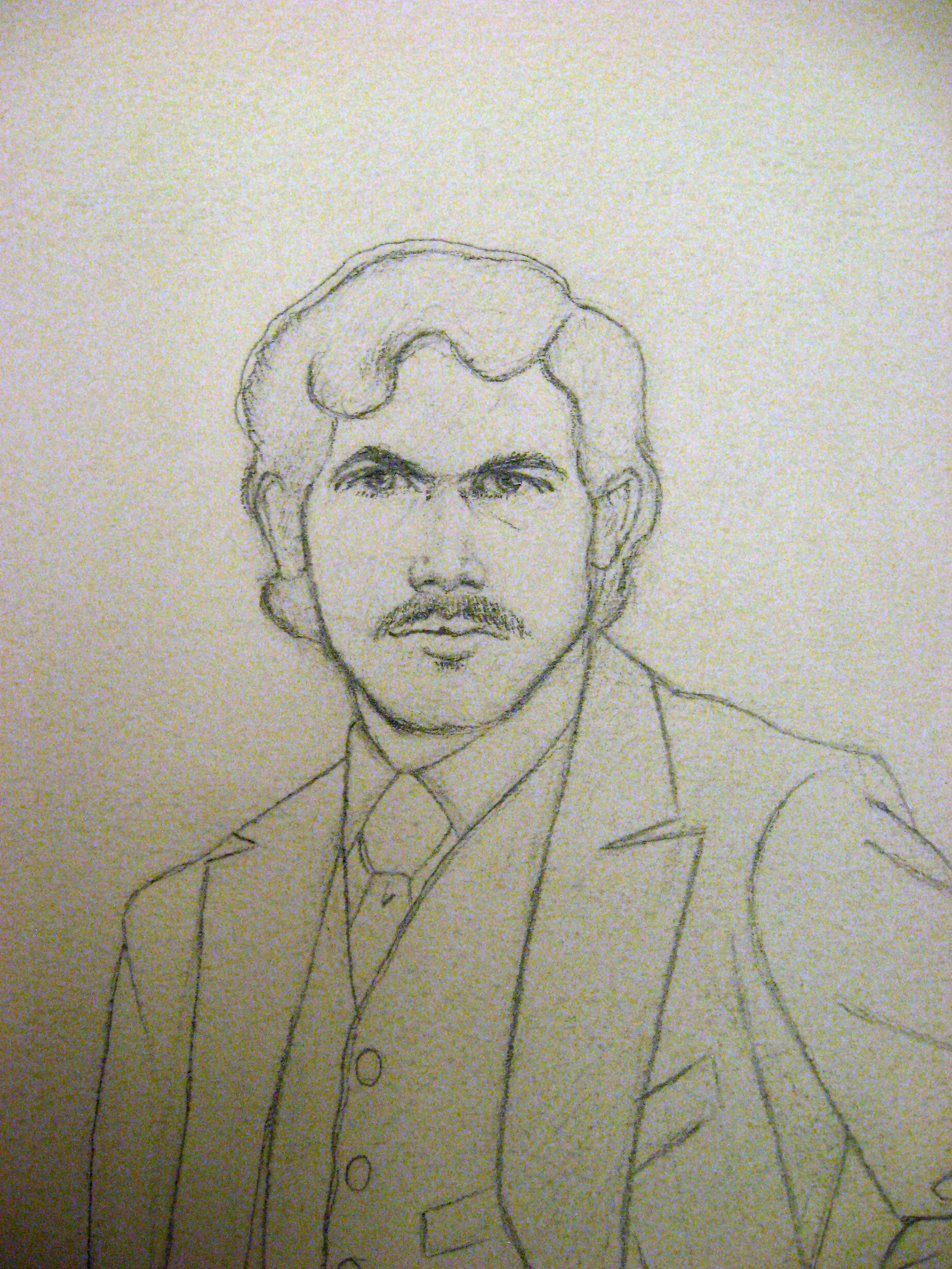 Self-Portrait Detail with Mustache