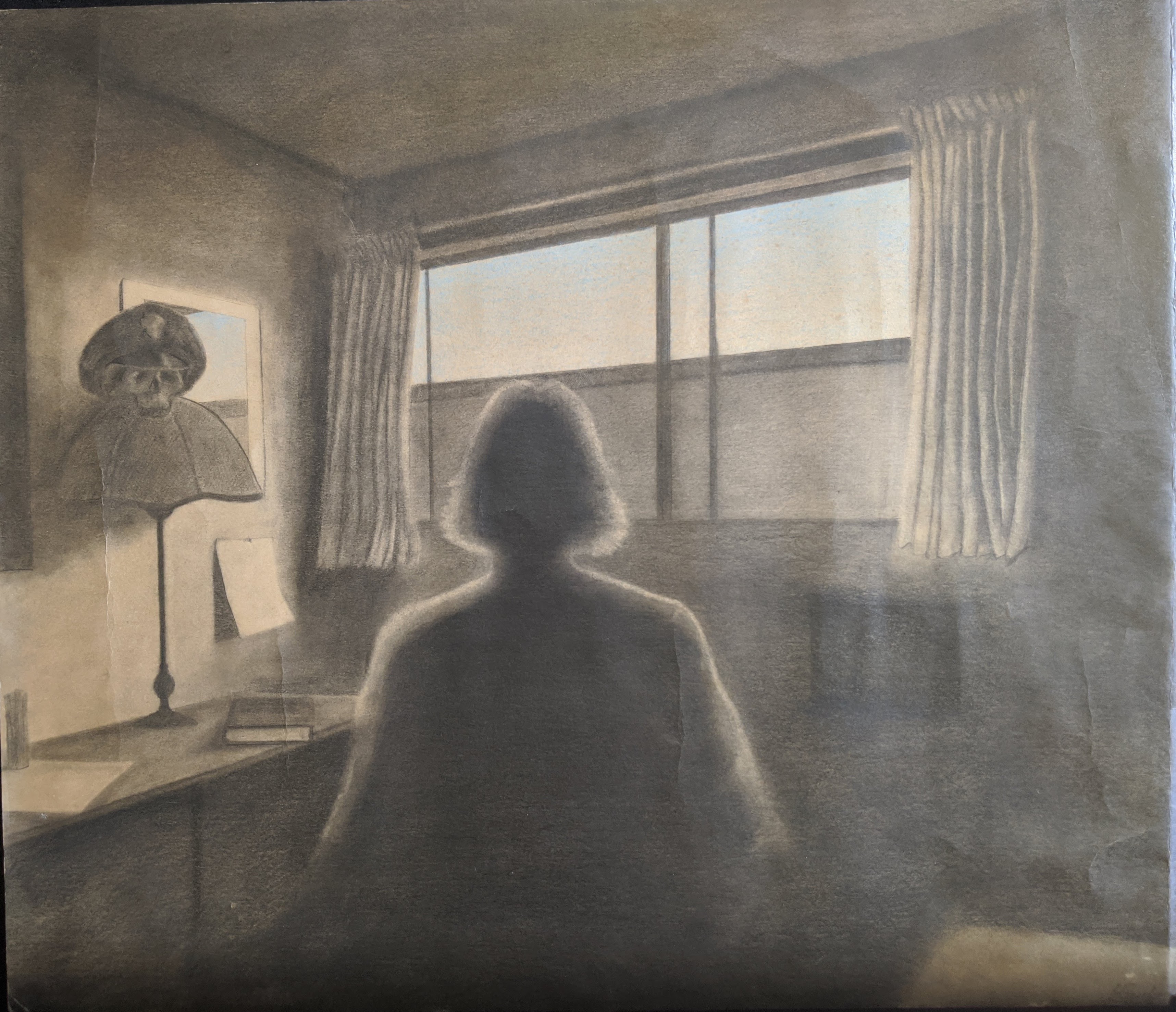 Self-Portrait Watching TV in Dorm Room