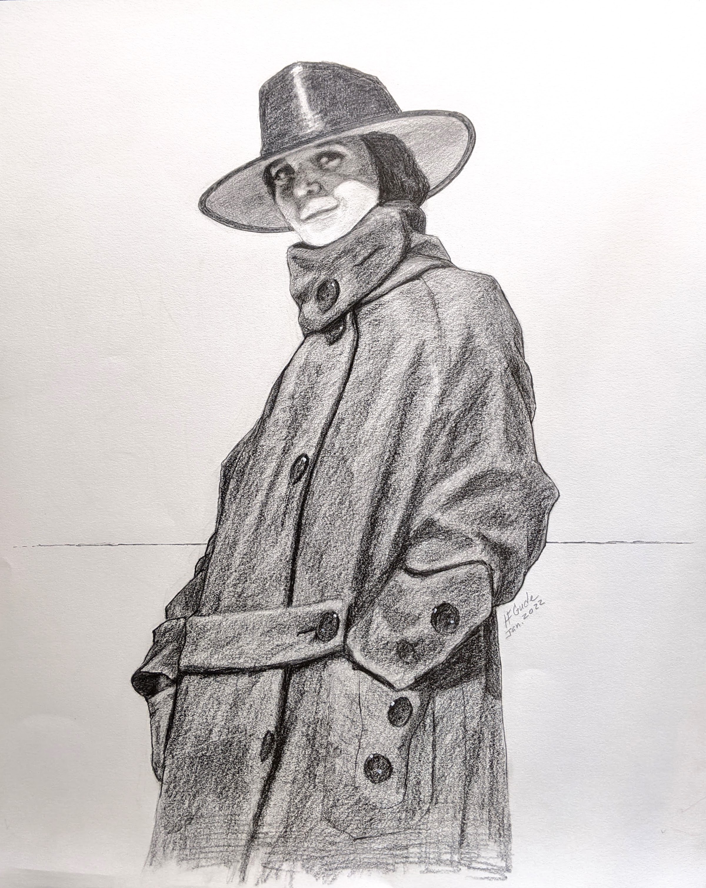 Study for Woman in a Winter Landscape