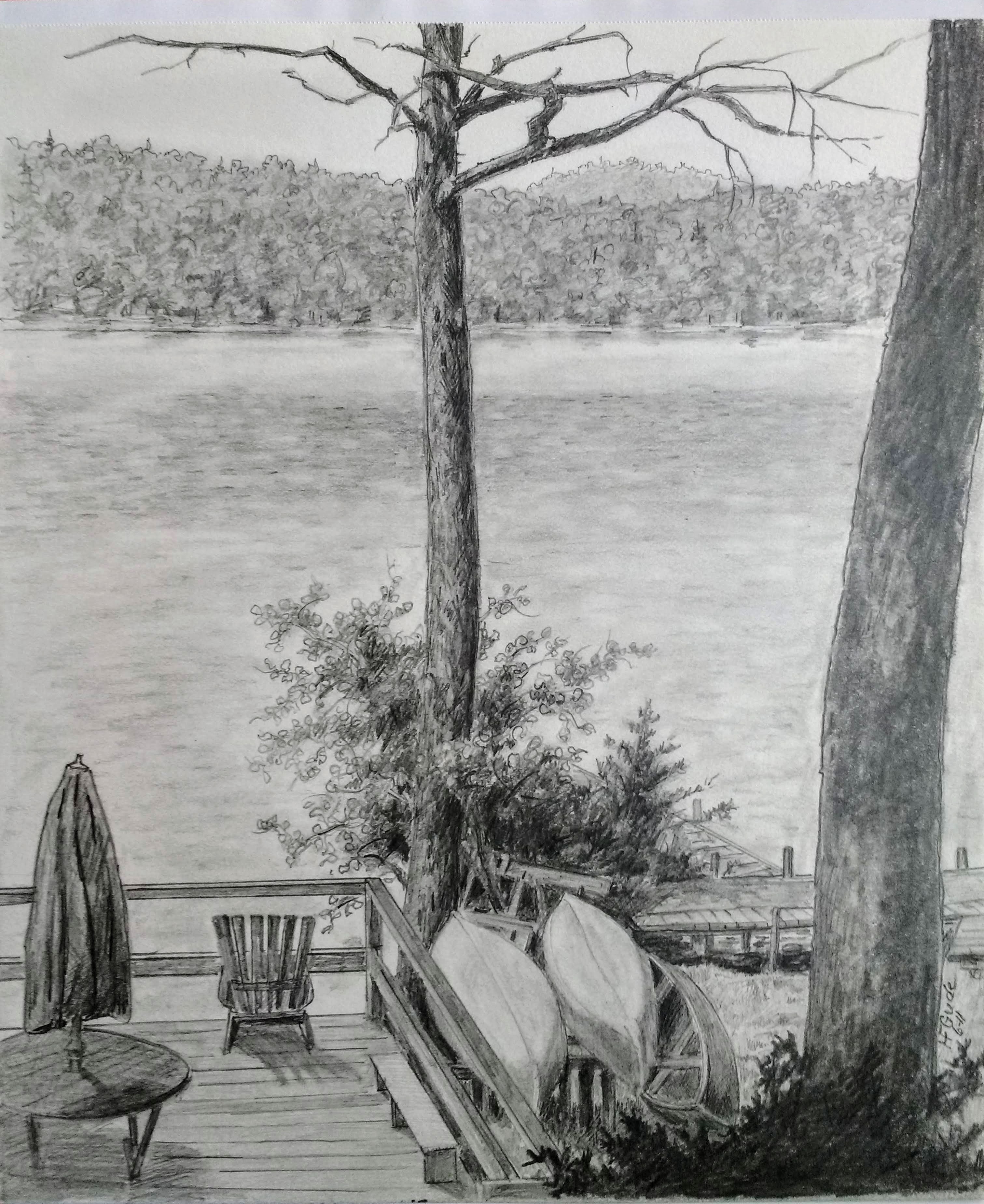 View of the Lake and Sun Deck from the Hotel