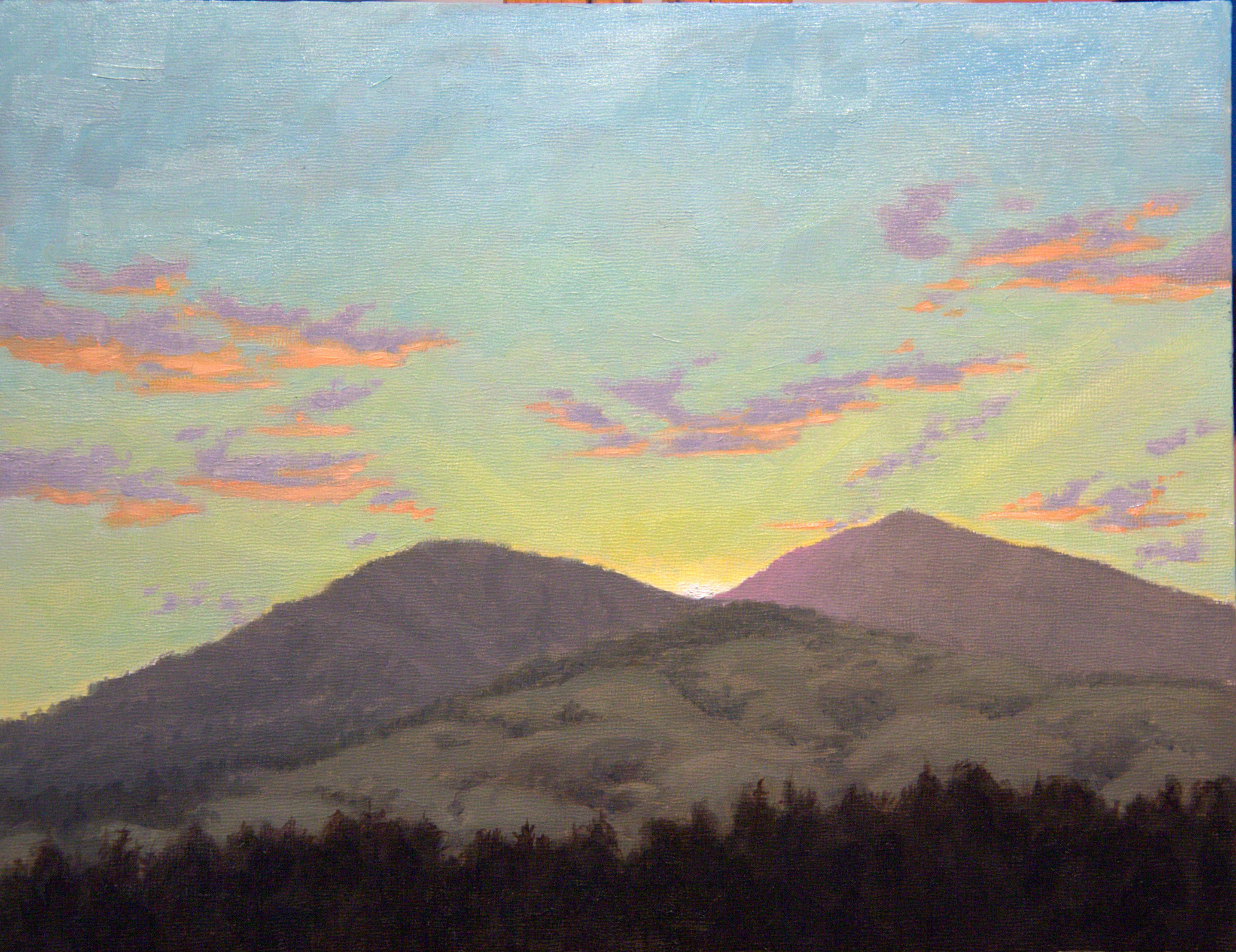 Sunrise Over Mt. Diablo, Clear Sky