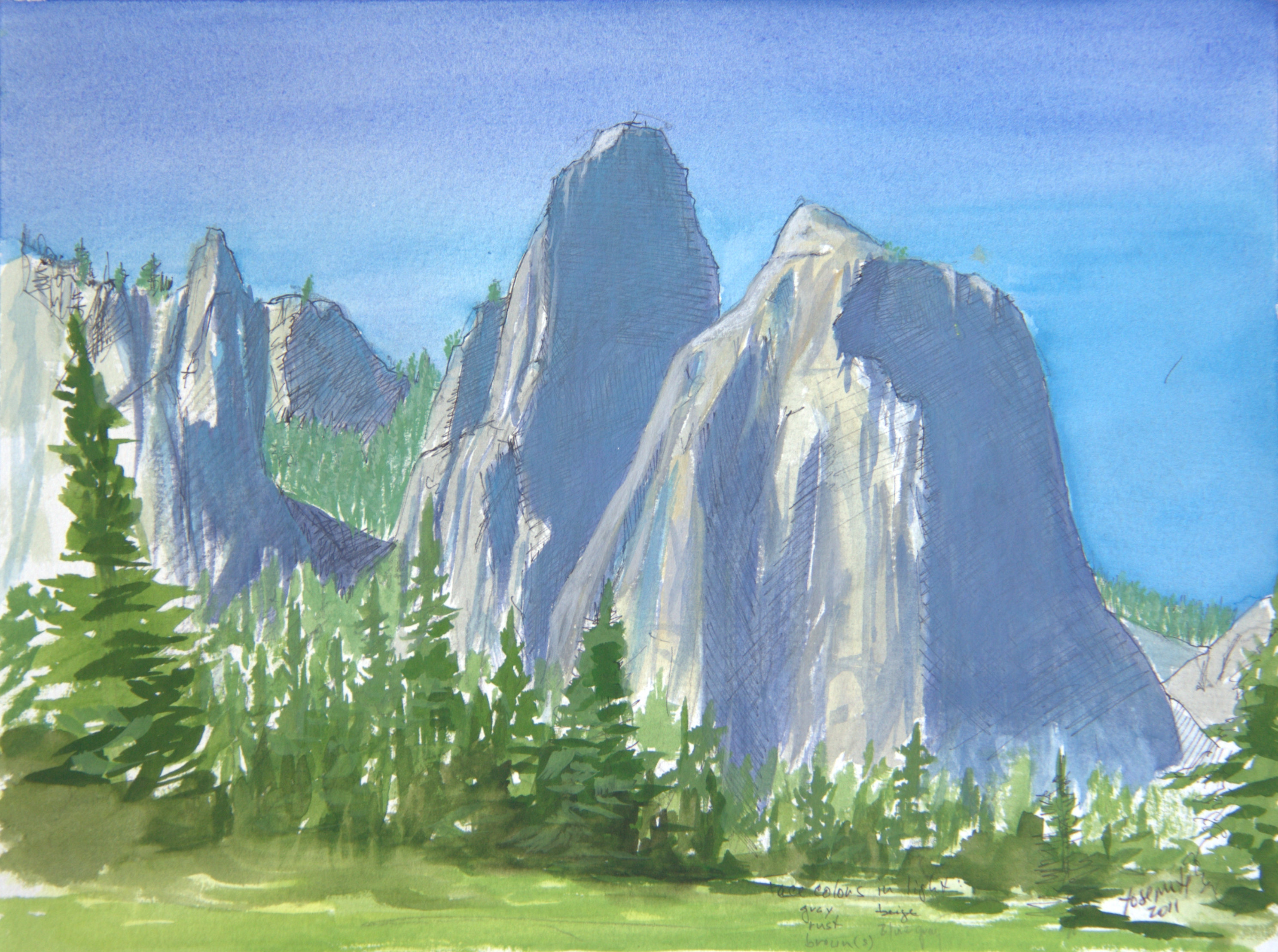 Yosemite Valley in Oil, After Bierstadt