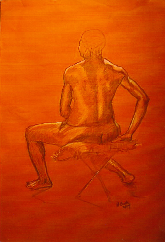 Figure Study on Ochre Paper