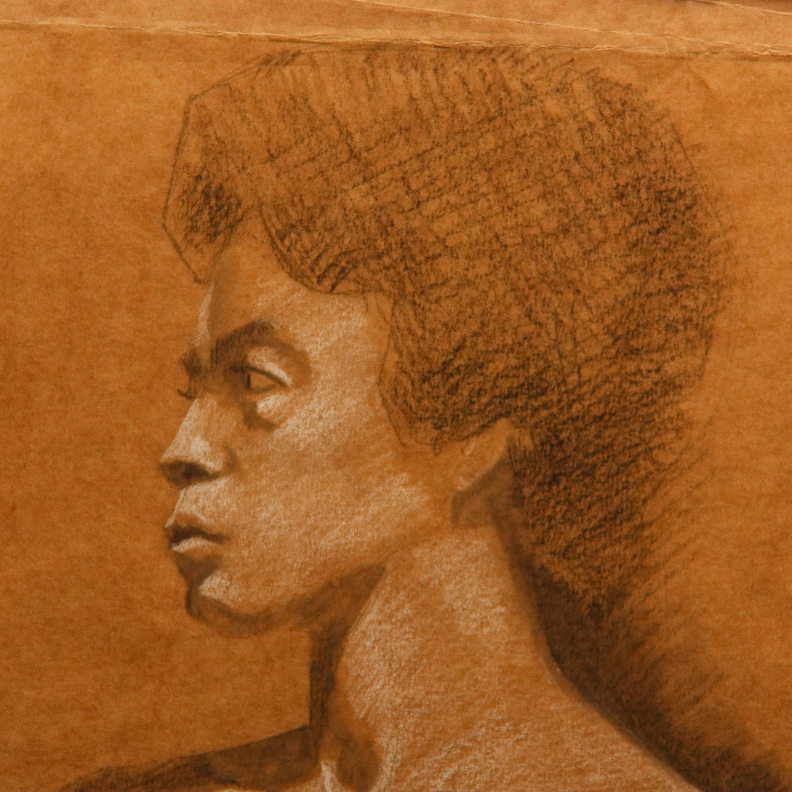 Portrait Study in Profile with Natural Hair