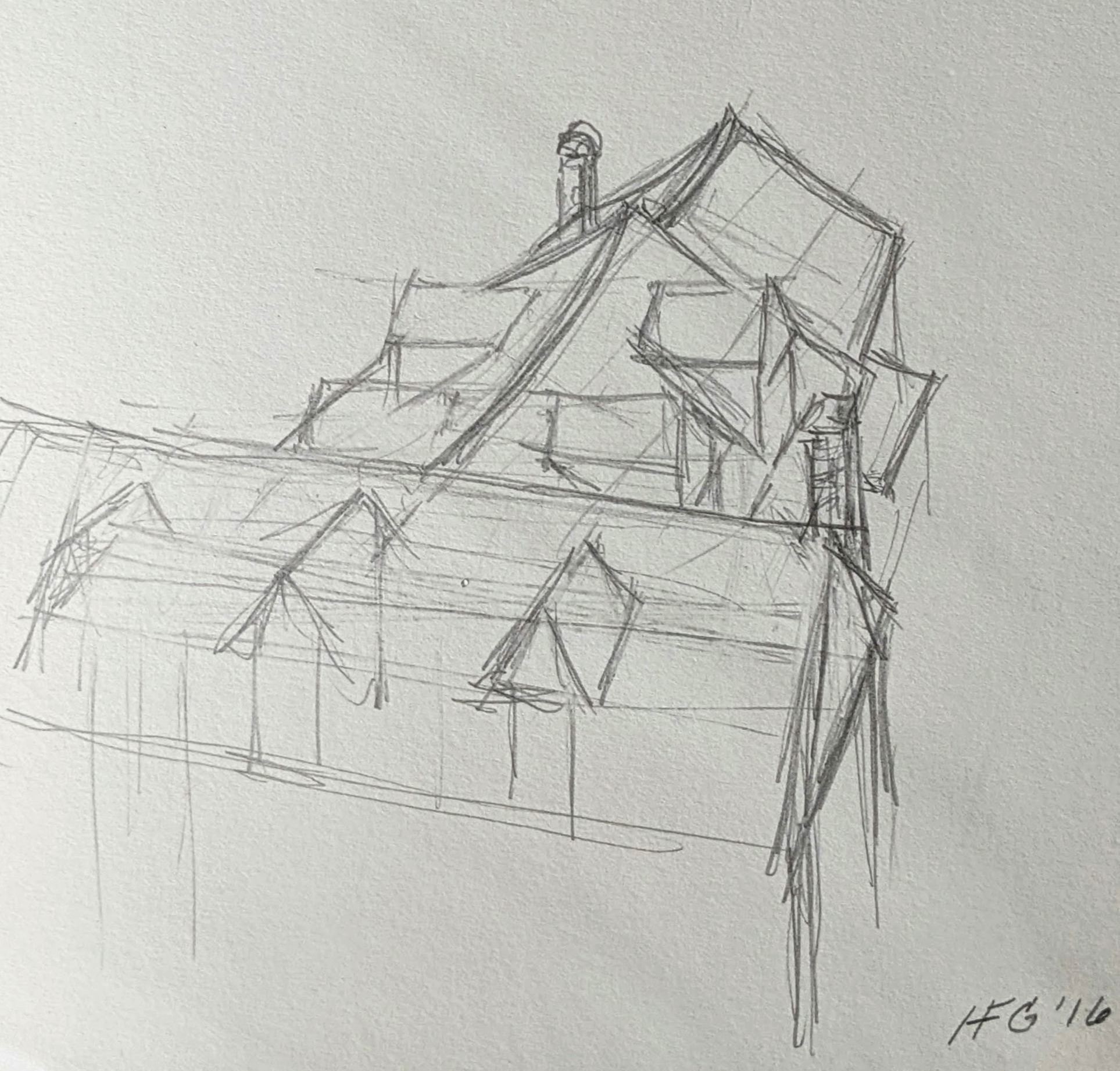 The Woods Hotel Rooftops Sketch
