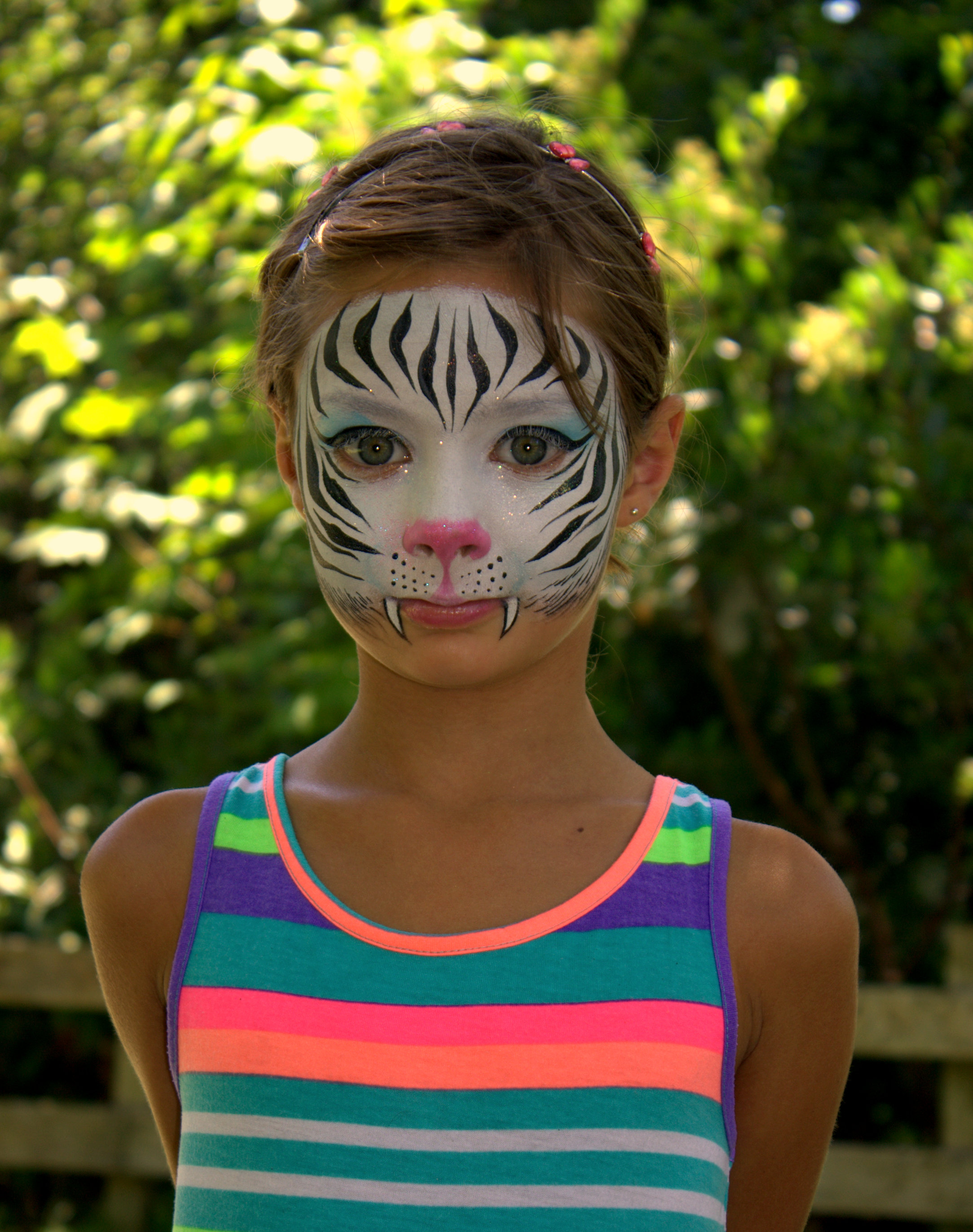 Girl with Tiger Face Paint