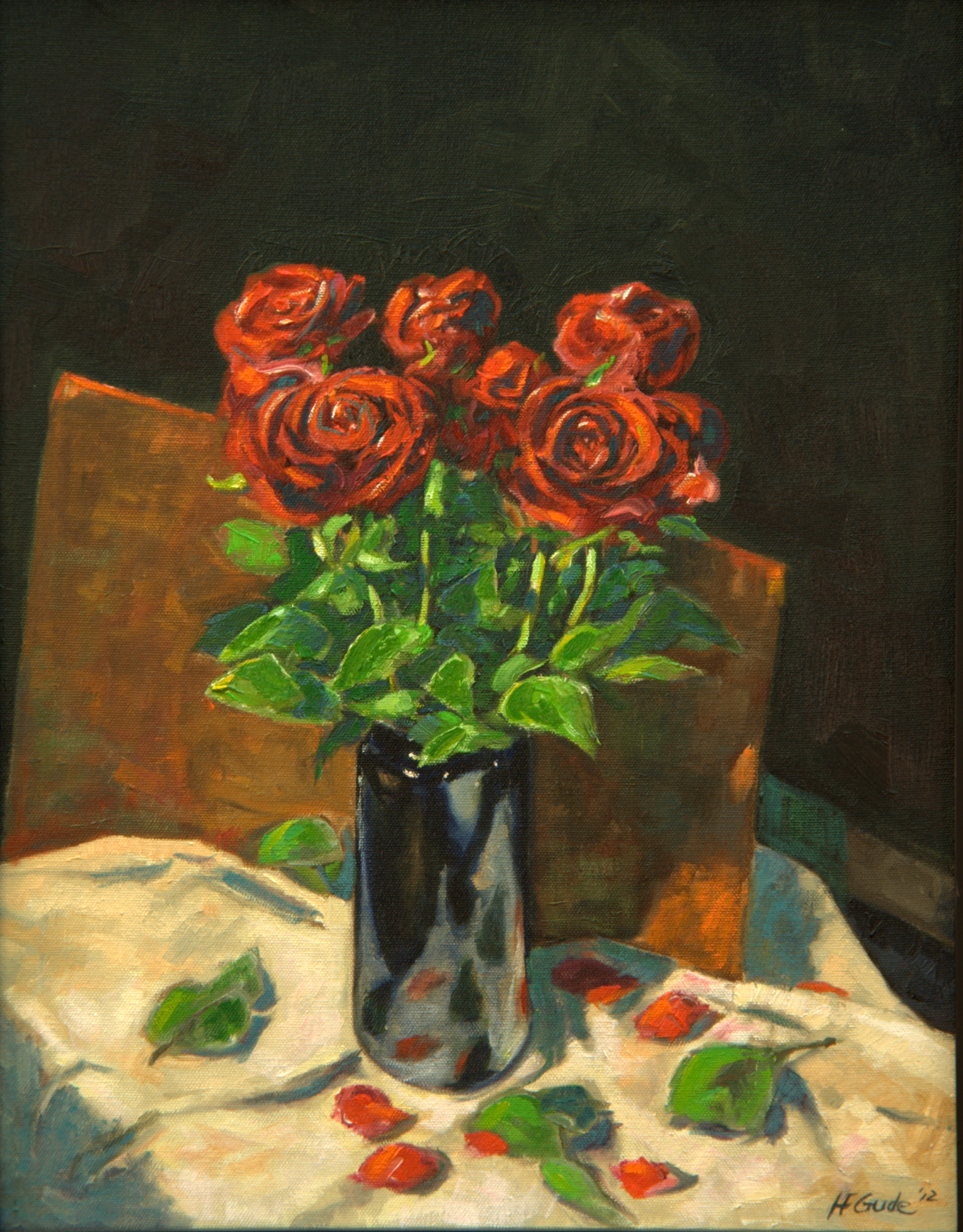 Flowers in Glass Vase