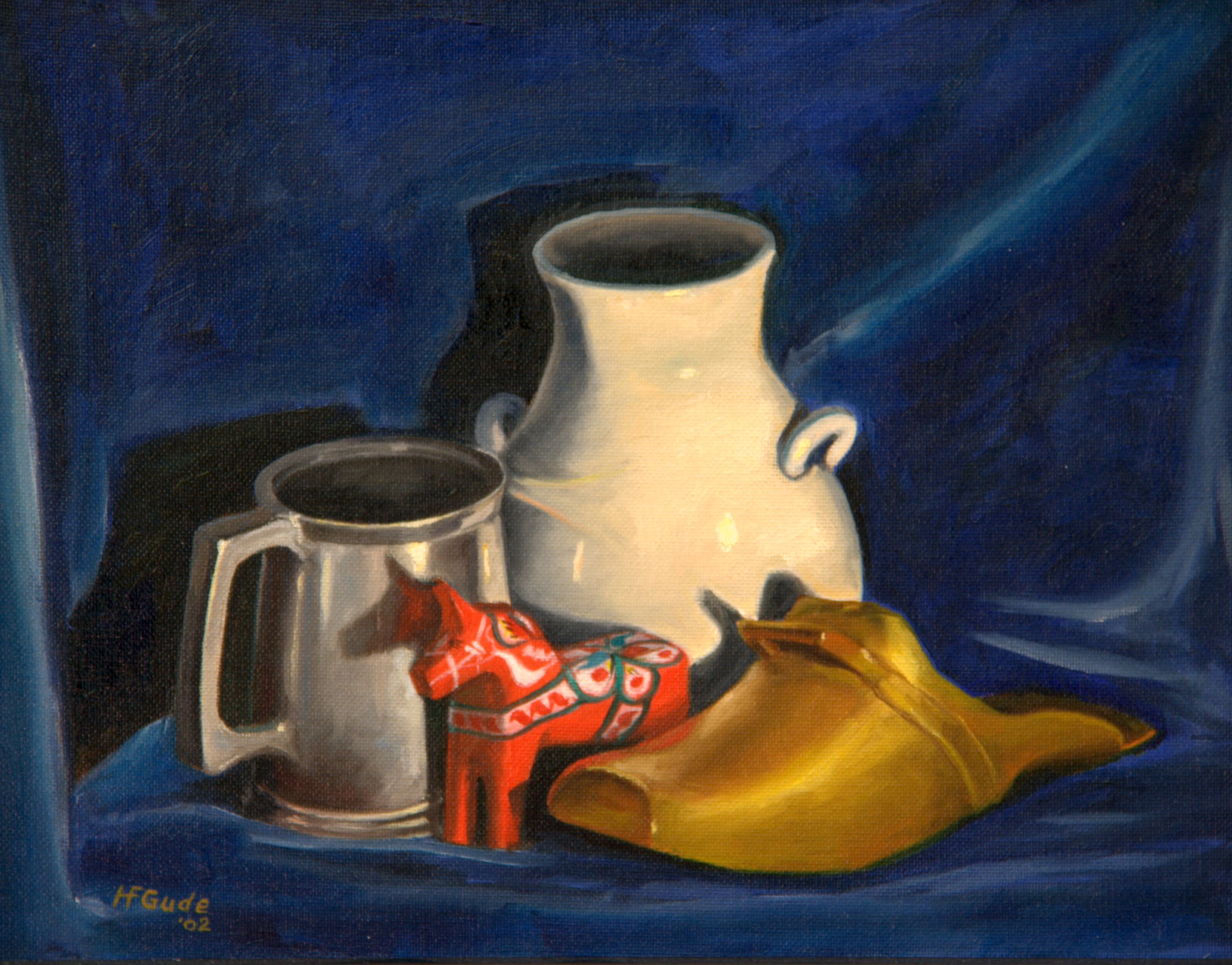 Still Life with Swedish Horse, Stirrup, and Vase
