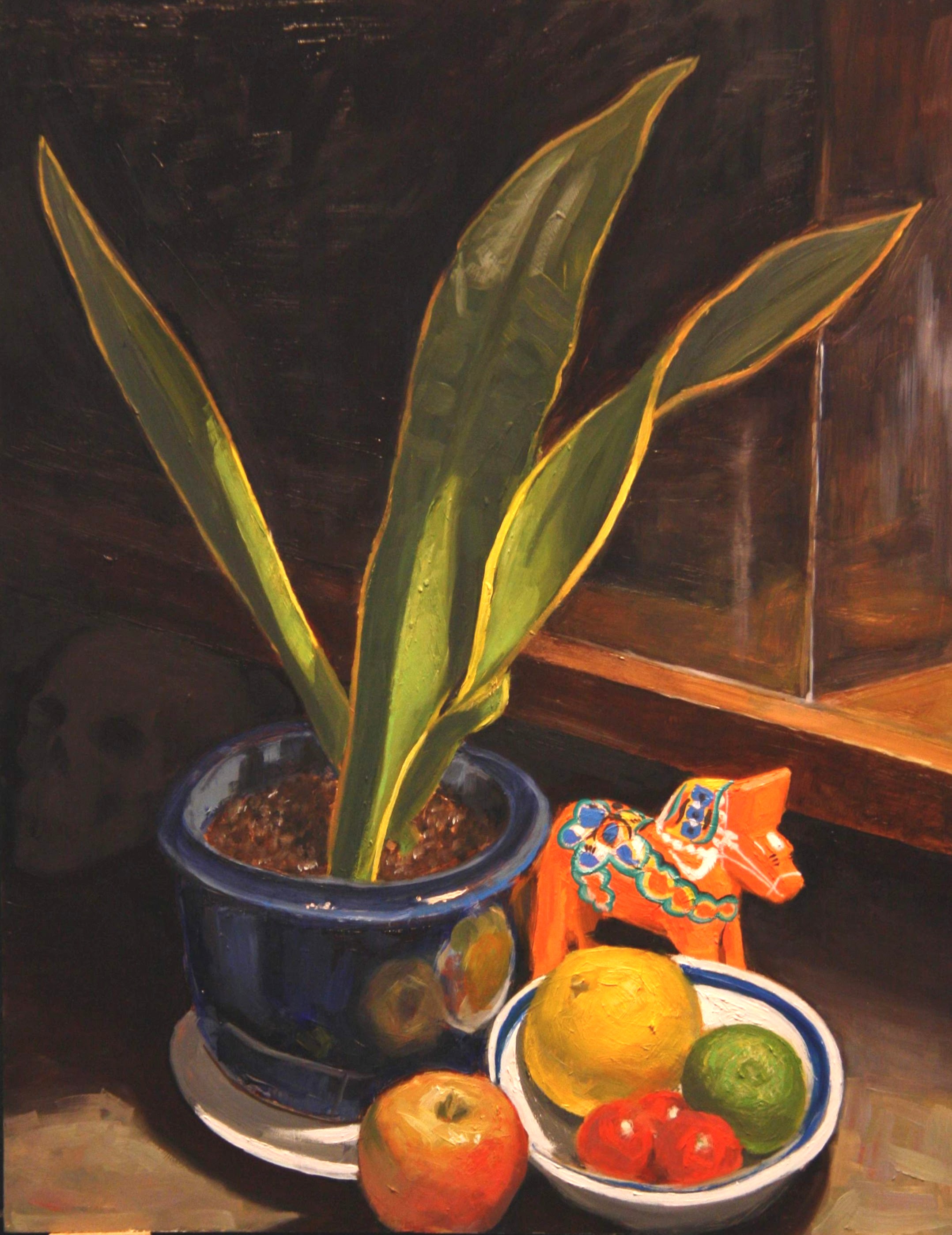 Still Life with Swedish Horse and Snake Plant