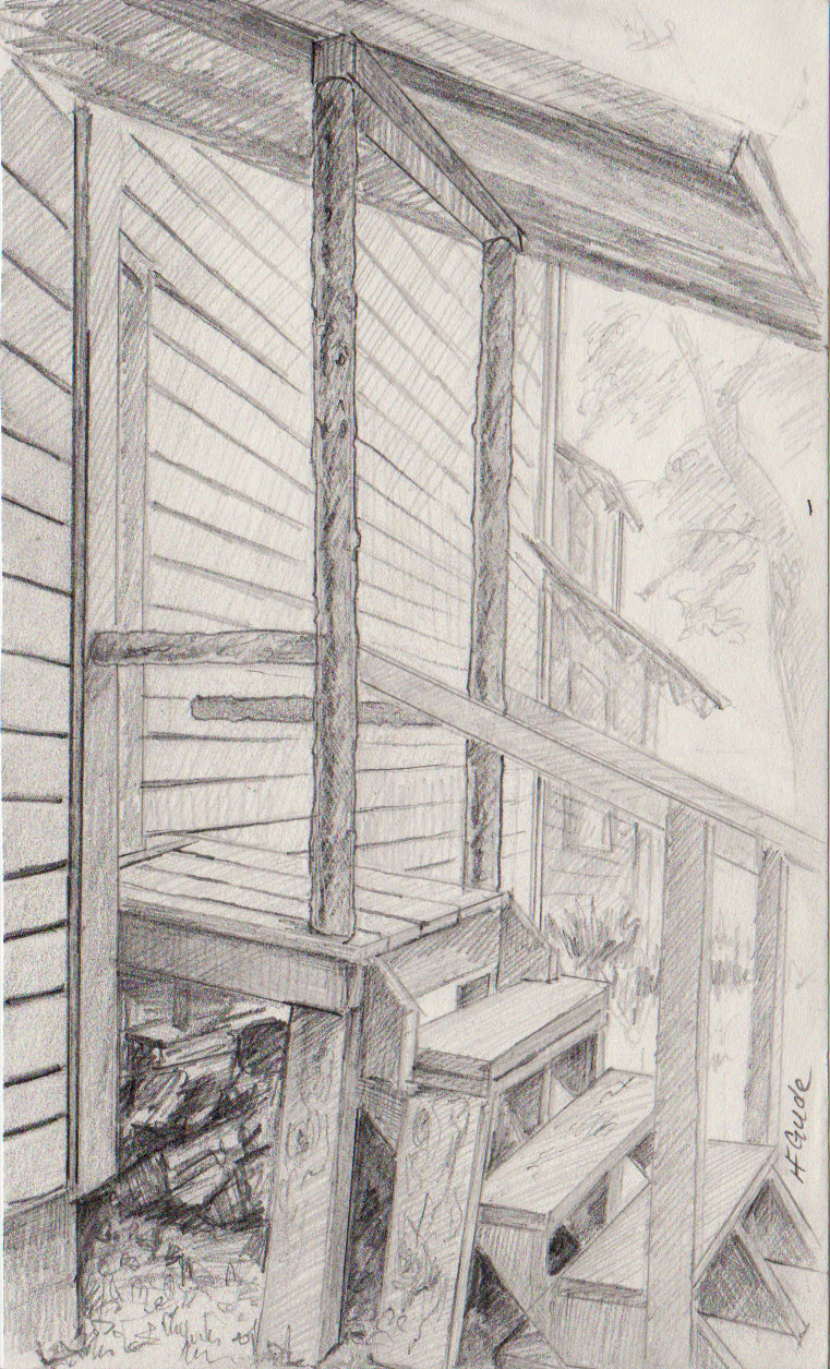 Hotel Side Door Sketch