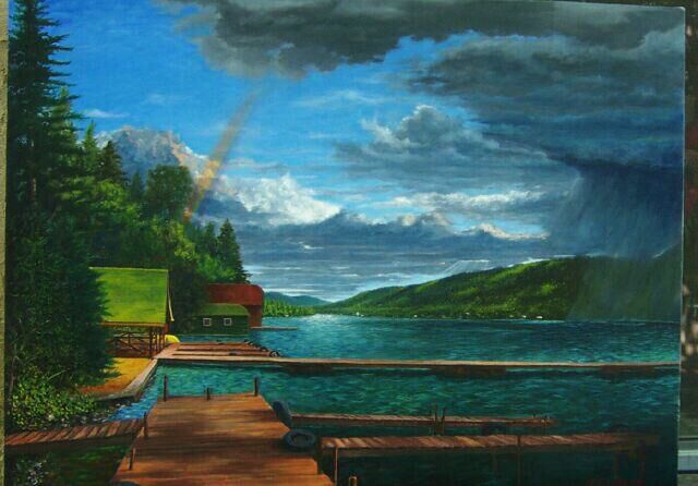 View Towards Old Forge from the Docks